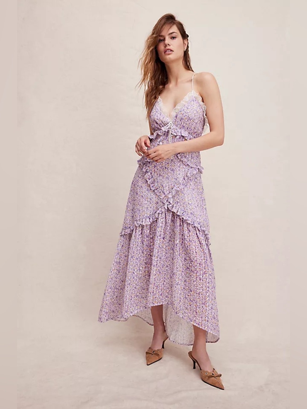 For Love & Lemons Cayne Floral maxi dress size small